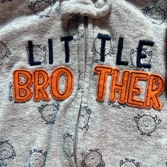 Carters 6 Months Footed Pajamas Little Brother - Picture 3 of 5